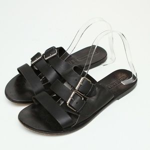 Sol Sana Foster Black Buckle Sandals